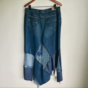 Skirts - Denim Skirt and Mesh Loose Fit Cardigan, EUC Skirts - Denim Skirt and Mesh Loose Fit Cardigan, EUC